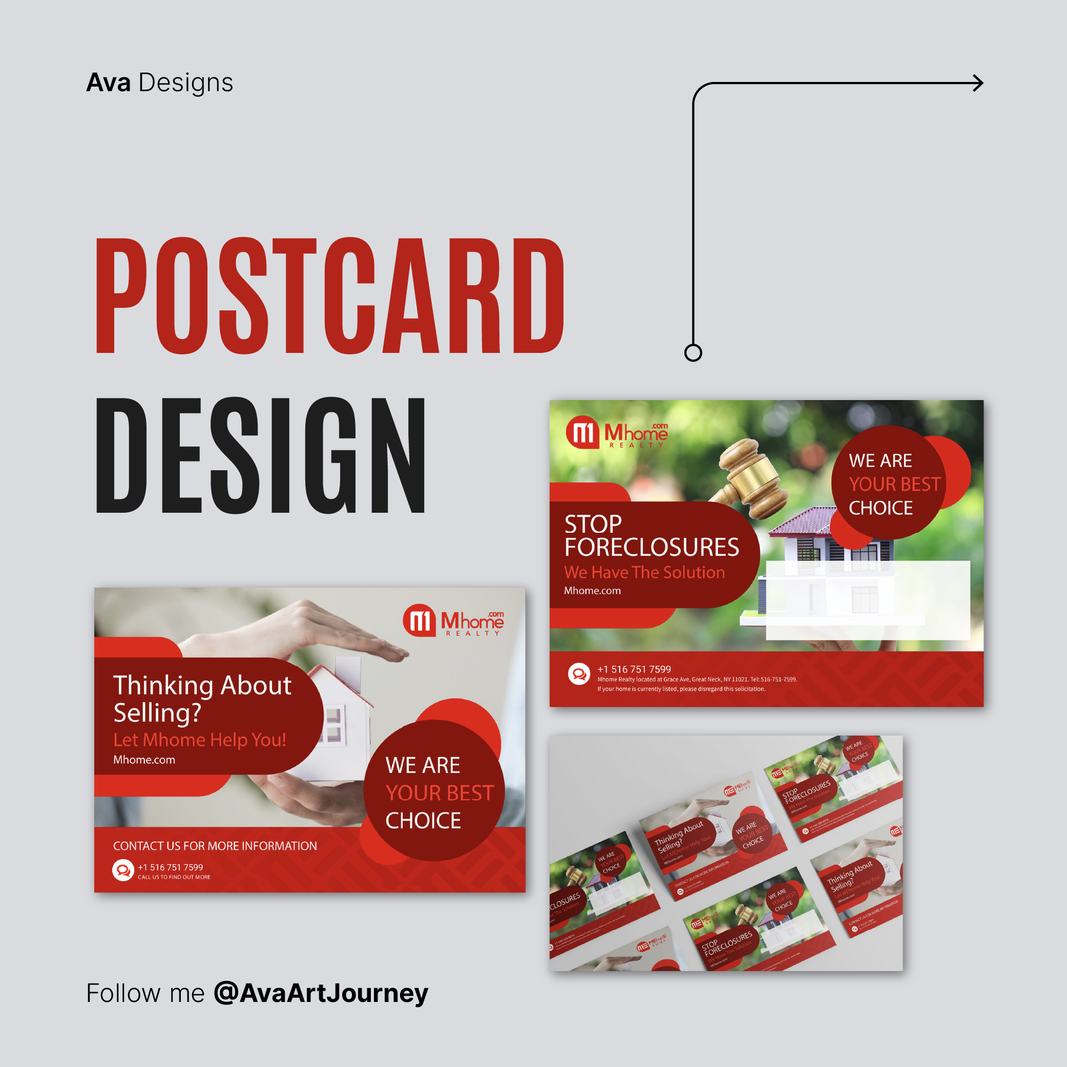 Postcard design selected work