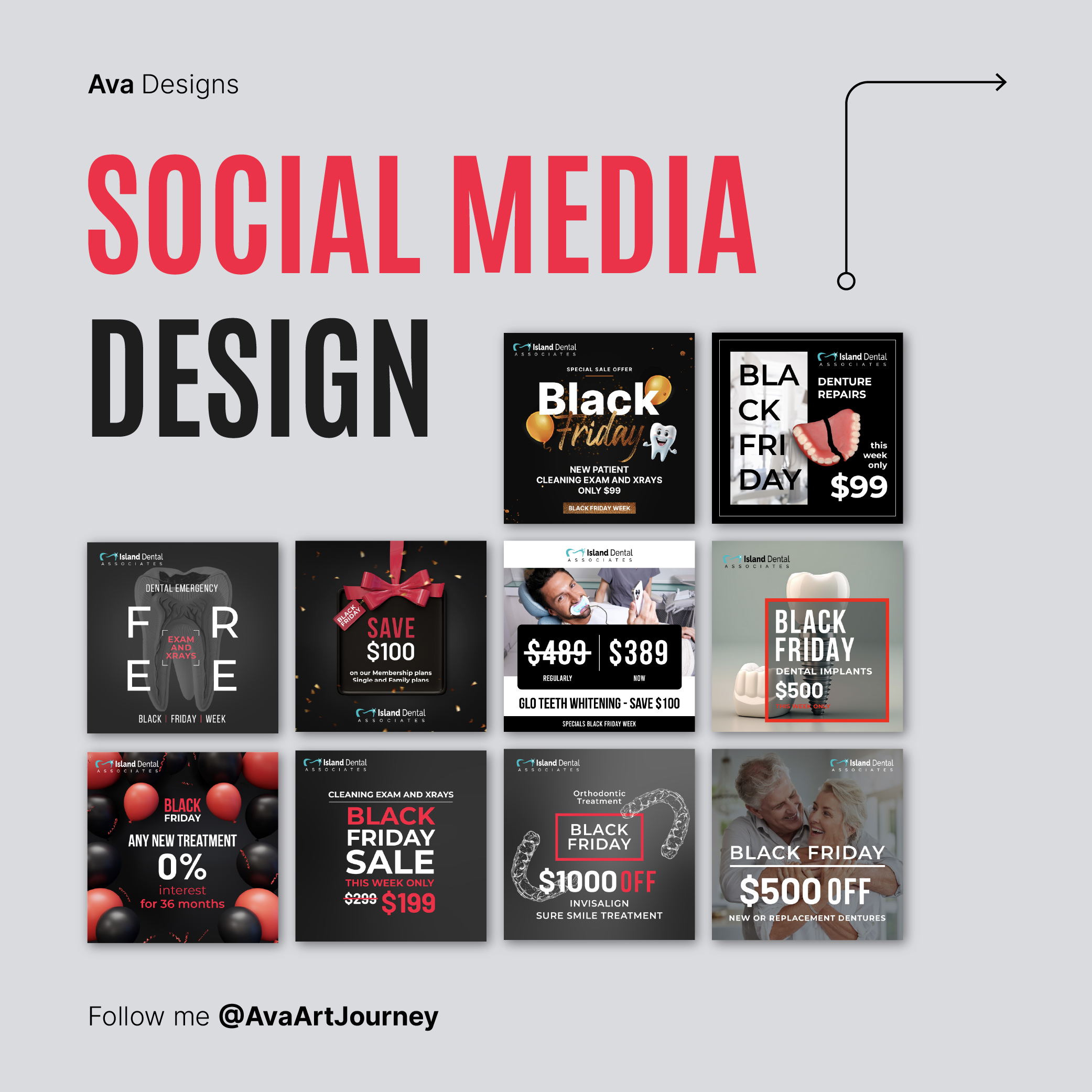 Social media design selected work